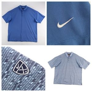 Nike Golf Men's Polo Shirt Sz 2XL Blue Lot of 2